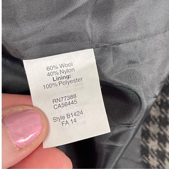 J. Crew women’s size 4 XS gray black herringbone wool blend Keaton's Boy Blazer - Picture 5 of 8